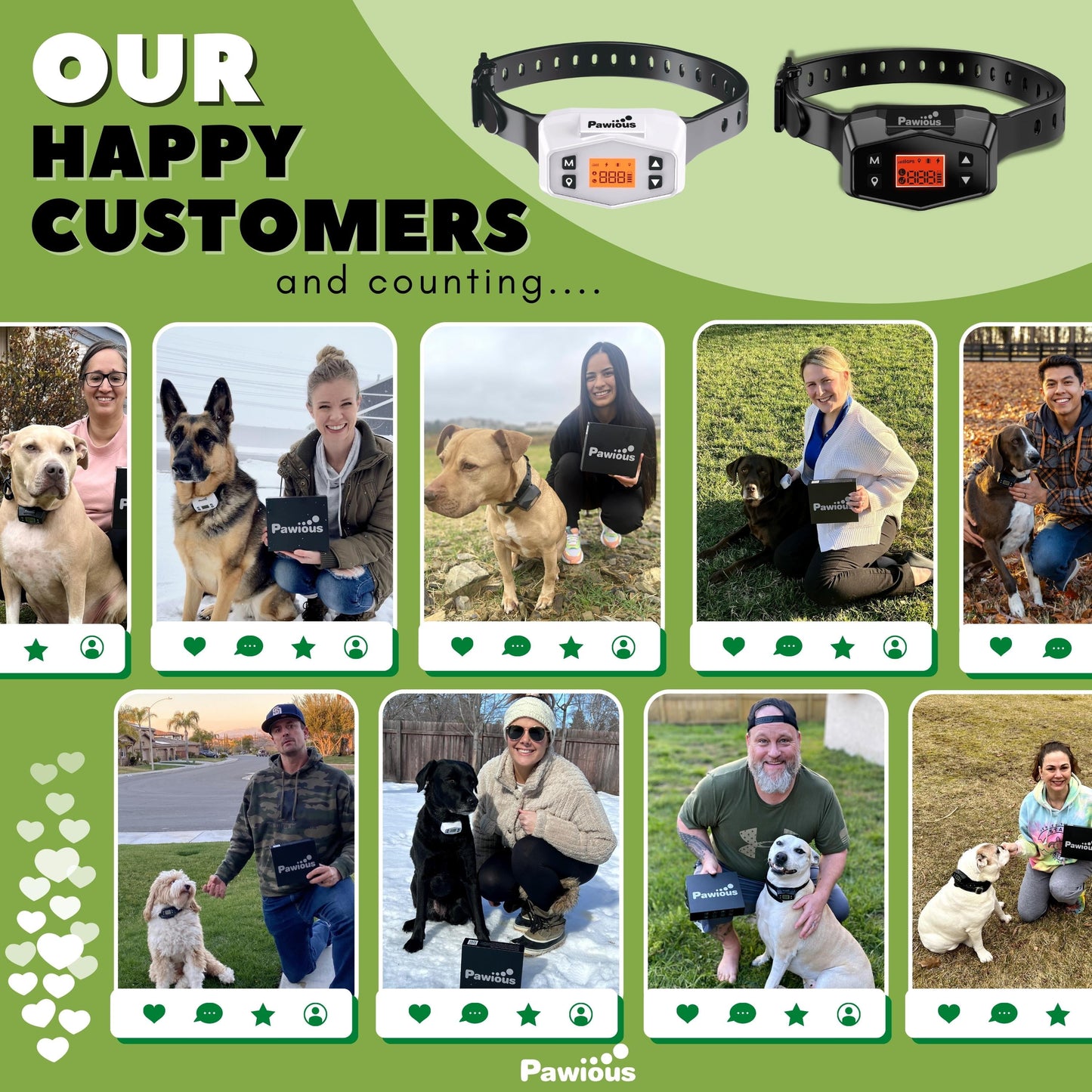 GPS Dog Fence - Wireless Fence for Dogs, from 33 up to 1000 Yards Coverage Area