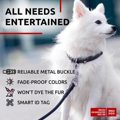 Ultra Soft Rolled Leather Dog Collar for Small Dogs Soft Padded Dog Collars for Medium Dogs Puppy Collars for Large Breed Dogs Male and Female Dog Collar