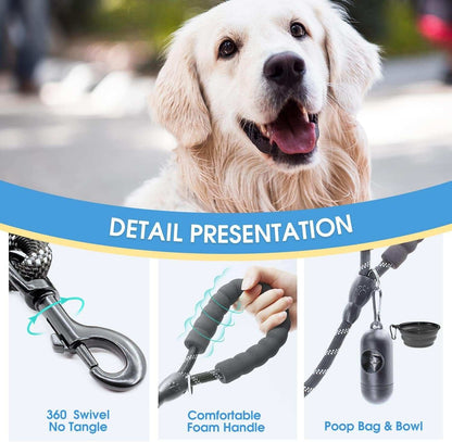 2 Packs 5/6 FT Dog Leash with Comfortable Padded Handle